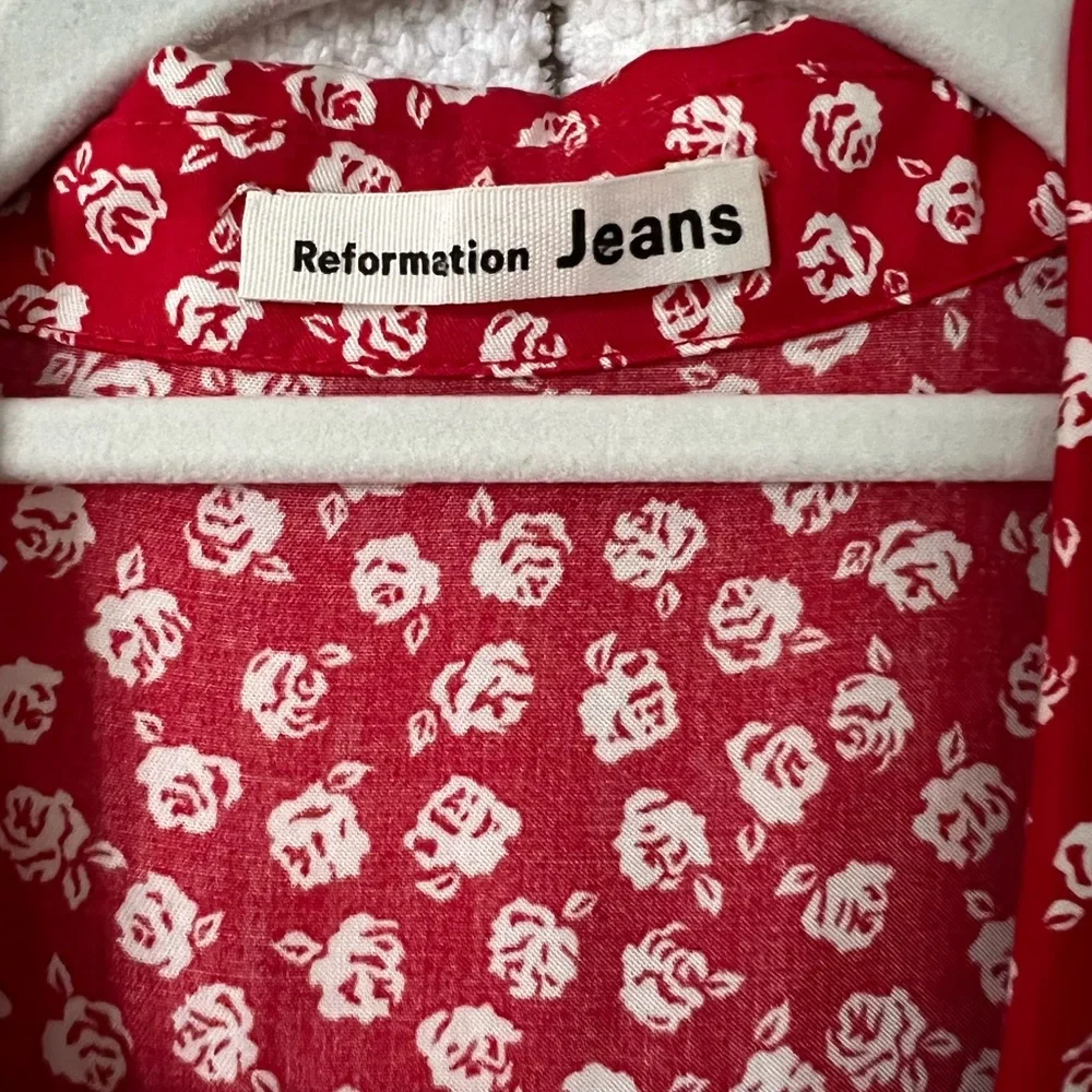 Reformation Red Floral Mini Dress - Picture 3 of 3